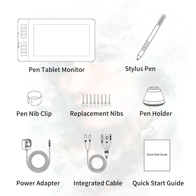GAOMON PD1161 HD Graphics Drawing Tablet – IPS Screen, 8 Shortcut Keys & Battery-Free Pen
