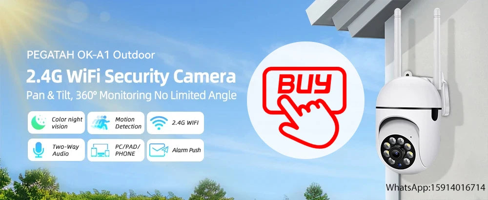 O-Kam Pro 8MP WiFi IP Camera – 2.4G Wireless Home Security with 5X Zoom & Tracking