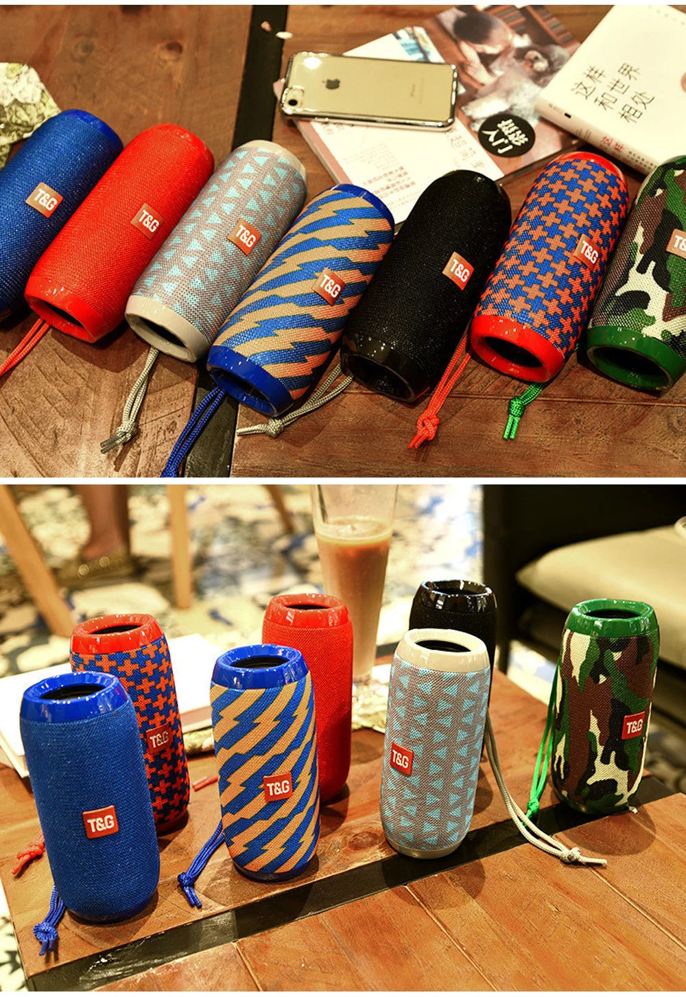 T&G TG117 Portable Bluetooth Speaker – Waterproof, TWS, TF Card & FM Radio