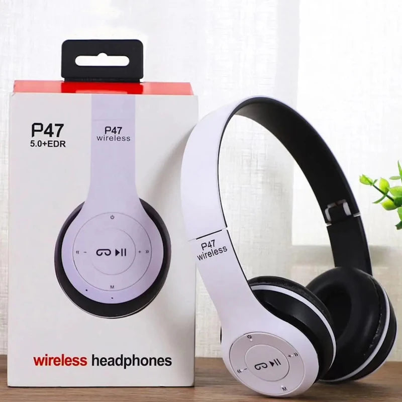 P47 Wireless Bluetooth Headphones – Noise-Cancelling