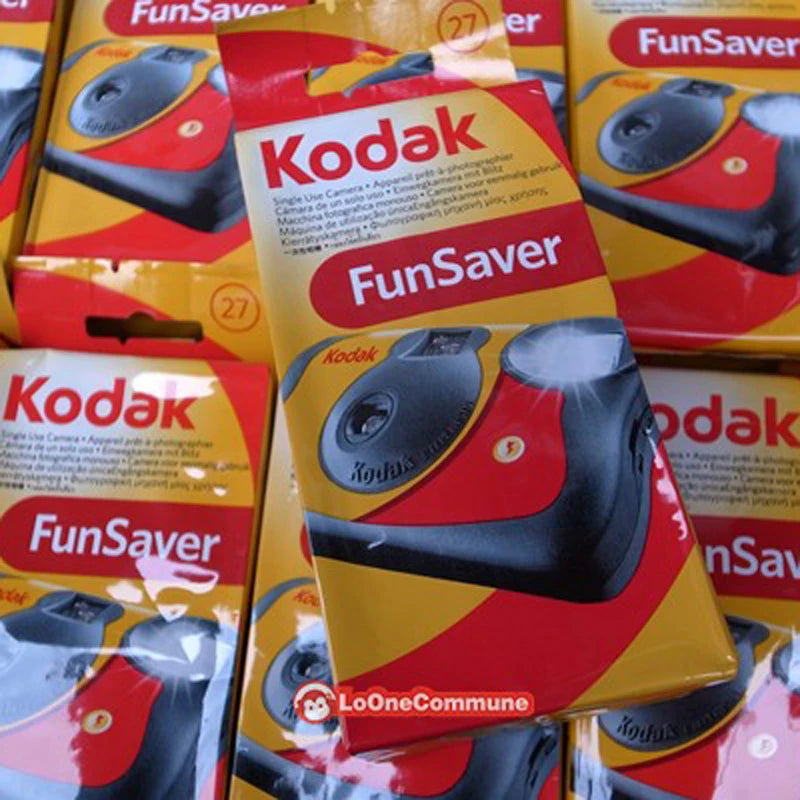 Kodak FunSaver Disposable Camera – Single Use, Flash, 27/39 Exposures