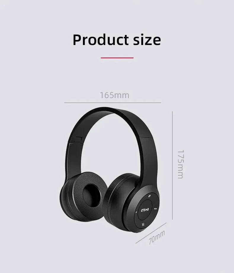 P47 Wireless Bluetooth Headphones – Noise-Cancelling