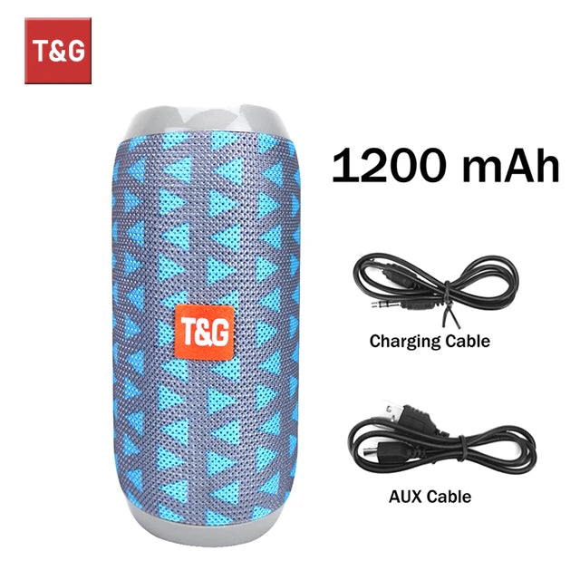 T&G TG117 Portable Bluetooth Speaker – Waterproof, TWS, TF Card & FM Radio