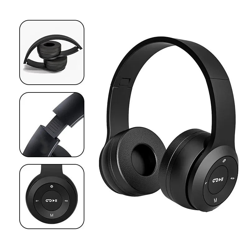 P47 Wireless Bluetooth Headphones – Noise-Cancelling