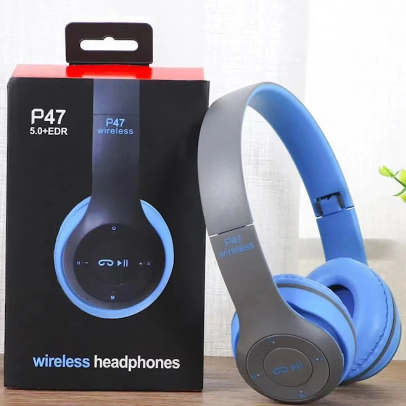 P47 Wireless Bluetooth Headphones – Noise-Cancelling
