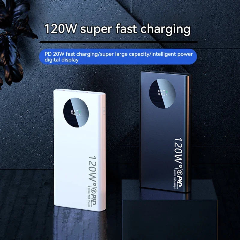 80000mAh High-Capacity Power Bank – 120W Super Fast Charging for iPhone & Android