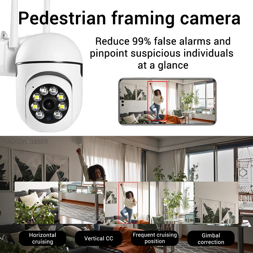 O-Kam Pro 8MP WiFi IP Camera – 2.4G Wireless Home Security with 5X Zoom & Tracking