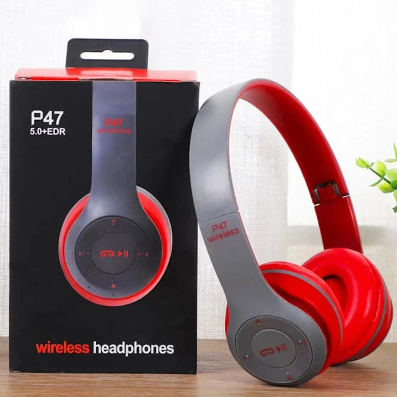 P47 Wireless Bluetooth Headphones – Noise-Cancelling