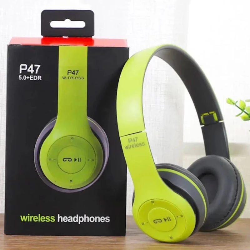 P47 Wireless Bluetooth Headphones – Noise-Cancelling